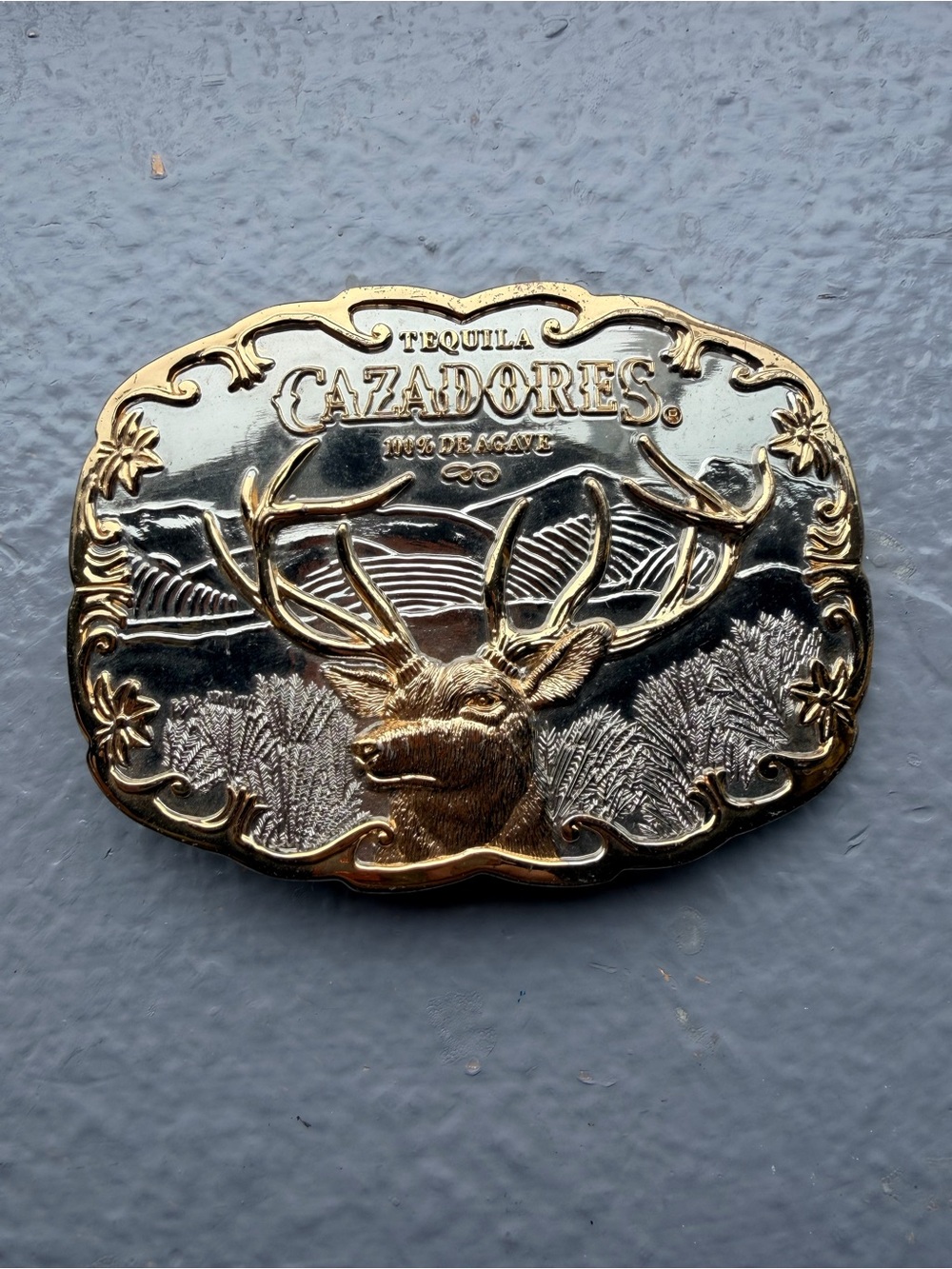 Adore Gold Cazadores Stag Emblem Belt Buckle